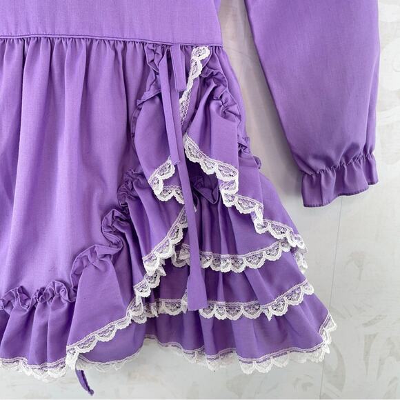 Winnie The Pooh Disney Purple Girls Dress Lace Size 5 - Picture 3 of 9